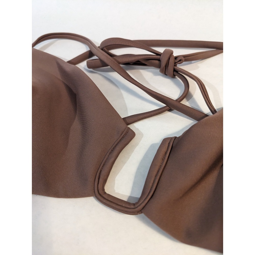 J. Crew Mira Bikini Top Classic Sculpt sz XL Smoky Willow Wood CJ786 NWT - Picture 2 of 16